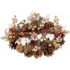 Veniec MagicHome Vianoce, zlatý, adventný, s bavlnou, 32x8,5 cm