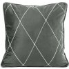 Takoy PIERRE CARDIN Obliečka na vankúš MARGO z francúzskeho zamatu zdobená výšivkou do kosoštvorcov a lemom na okrajoch-HF-389722 | 45 x 45 cm