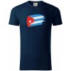 Kuba vlajka - Tričko z organickej bavlny - 3XL ( Tmavomodrá (veľmi tmavá - skoro čierna) )
