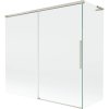 Mexen Rox, L posuvná 2-krídlová vaňová zástena 170 + 70 x 150 cm, 8mm číre sklo, oceľový profil, 8C9L-170-070-97-00