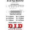 D.I.D Rozvodový řetěz DID SUZUKI VZ 800 Marauder rok 97-04