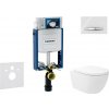 Geberit Kombifix - Set predstenovej inštalácie, klozetu Oudee Vortex a dosky softclose, tlačidlo Sigma50, chróm/alpská biela SANI15CA3183