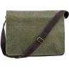 Quadra Plátená vintage taška cez rameno QD610 Vintage Military Green 40 x 30 x 12 cm