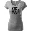 Nápis Krav Maga - Dámske tričko Pure - L ( Tmavosivý melír )