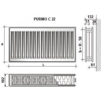 Purmo C22 600 x 1200