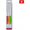 Nerezové kuchynské nože VICTORINOX SWISS CLASSIC s farebnými rukoväťami 3 ks