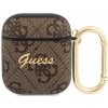 Guess 4G Script PC/PU Puzdro pre AirPods 1 / AirPods 2 Brown GUA24GSMW