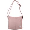VIOLET dámska crossbody koženková kabelka Ružová