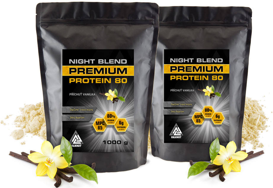VALKNUT Proteín Night Blend Premium 80 1000 g