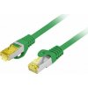 Lanberg Patchcord cat.6a S/FTP LSZH CU 0,25m zelený fluke