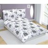 Bellatex flanel obliečky Pierko fialová 140x200 70x90