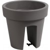 PROSPERPLAST Kvetináč LOFLY RAILING sivý kameň 24,5cm