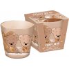 BARTEK TEDDY BEAR SHINY HEARTS Sviečka v skle 115g