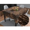 Biante Zamatový štvorcový obrus Diana DI-004 Tmavo hnedý 130x130 cm