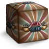 Sablio Taburet Cube Seriál Priatelia CENTRAL PERK Abstrakcia: 40x40x40 cm