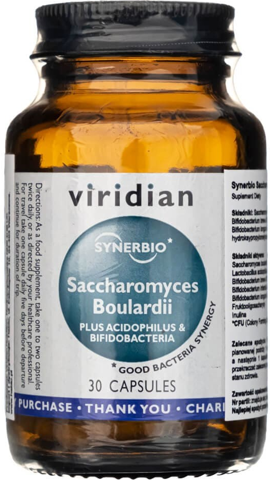 Viridian Saccharomyces Boulardii 30 kapsúl