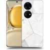 Picasee silikónový prehľadný obal pre Huawei P50 - White tile