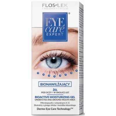 FlosLek Laboratorium Eye Care bioaktívny hydratačný gél na okolie očí a pier with Vitamin Microcapsules 30 ml