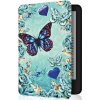 Armori Trimer T109, púzdro pre Amazon Kindle Paperwhite 1/2/3 - magnetické zatváranie, AutoSleep, motív Green Butterfly (Obal na čítačku Amazon Kindle Paperwhite 1/2/3 - ARMORI TRIMER T109, motív Gree
