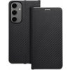 Puzdro Luna Book Carbon Samsung Galaxy S24 FE - čierne