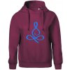 Yoga - lotus modrý (Moňas) - Oversized mikina dámská Moon - kratšia + širšia - L ( Fuchsiová )