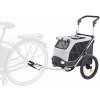 Vozík za bicykel s funkciou rýchleho skladania, S: 58 x 93 x 74/114 cm, nosnosť max. 15 kg, sivá