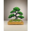 Umelý bonsai zo stabilizovaného machu, japonská dekorácia