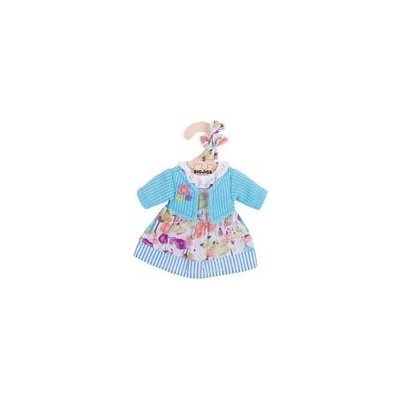 Bigjigs Toys Tyrkysové šaty so svetrom pre bábiku 28 cm