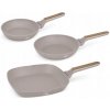 Súprava panvíc s titánovým povrchom 3 ks Taupe Nordic Collection