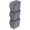 Prosperplast Sada 3 odpadkových košů SORTIBOX I šedý kámen 3 x 20 l
