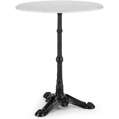 Blumfeldt Patras bistro stôl, mramorová doska stola, Ø60cm, liatina, noha-stojan (GDMC1-Patras)