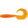 FISHUP Fancy Grub 6,35cm (10pcs.), #049 - Orange Pumpkin/Black Plastová nástraha