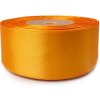 Saténová stuha tmavá oranžová 8018 50 mm 30 m