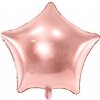 PartyDeco Balónik fóliový hviezda ružové zlato