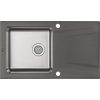 Deante PRIME DŘEZ ANTRACITOVÁ METALICKÁ ŽULA-OCEL 860X500X220 + ÚSPORA MÍSTA