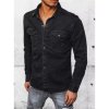 Pánska rifľová košeľa tmavošedá (dx2372) dark grey XL