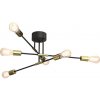 Luminex Luster na tyči FLAME 6xE27/60W/230V čierna/zlatá LU3907 + záruka 3 roky zadarmo
