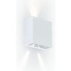 LUTEC 5104003032 GEMINI BEAMS exteriérové nástenné svietidlo LED 10W 400lm 3000K IP54 matná biela