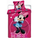 Jerry Fabrics bavlna obliečky Minnie dark pink 140x200 70x90