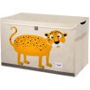 3 SPROUTS Truhla na hračky 3 Sprouts Leopard Orange