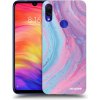 Picasee silikónový čierny obal pre Xiaomi Redmi Note 7 - Pink liquid