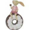 ZAJAC NA DONUTE POLYREZ 10x6x17CM RUŽOVÝ