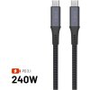 Fixed FIXDBP-CC2-GR USB-C/USB-C, PD 3.1, 240W, 2m, sivý