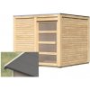 drevený domček KARIBU QUBIC 1 (79845) natur LG2192