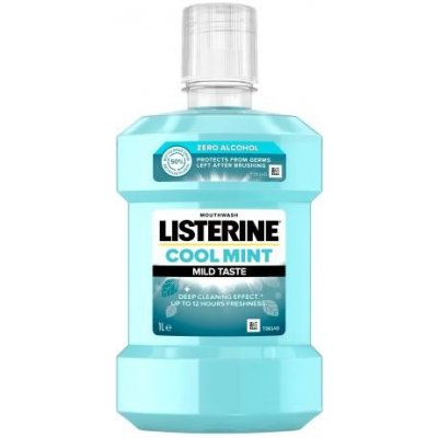 Listerine Cool Mint Mild Taste Mouthwash 1000 ml ústna voda pre svieži dych