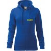 Hasiči názov samostatný - Mikina dámska trendy zipper s kapucňou - XS ( Kráľovská modrá )