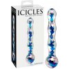Icicles No. 08 obojstranné sklenené dildo s vlnitým povrchom