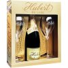 Hubert De Luxe Sladké 0,75l + ( 2x sekt pohár ) (darčekové balenie 2 poháre)