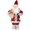 Strend Pro Dekorácia MagicHome Vianoce, Santa s lampášom, červený, 46 cm