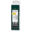 Faber-Castell 167115 Pitt Artist Pen 4 ks XS S F M čierna